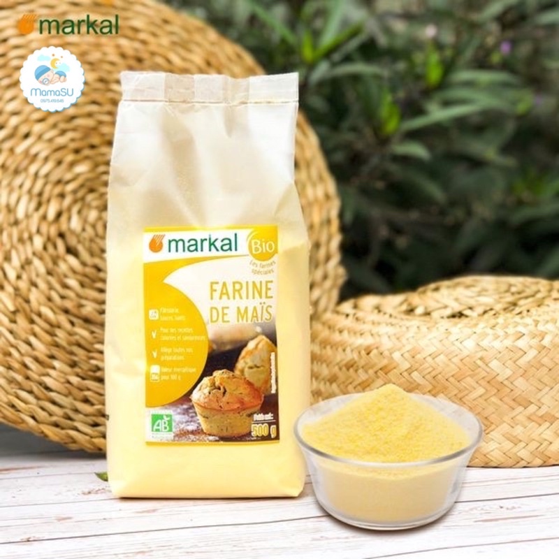 Bột ngô bắp hữu cơ hạt mịn Markal của Ý làm bữa phụ cho bé ăn dặm