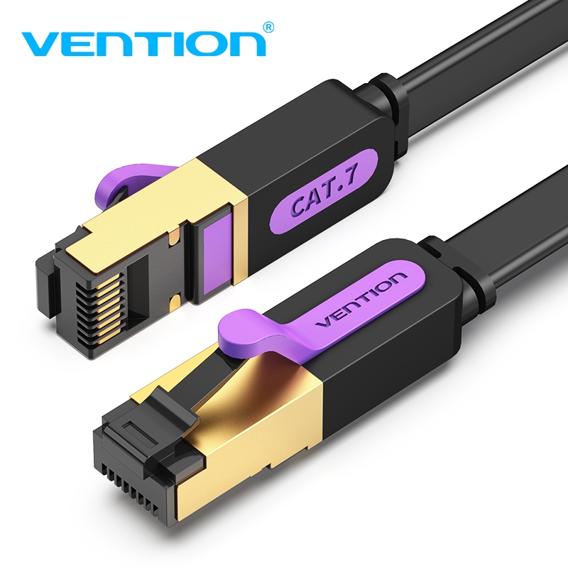 Cáp Mạng Ethernet Cat7 Vention Dẹt Truyền Dữ Liệu Tốc Độ Cao Lên Đến 10 Gbps Dành Cho Pc / Laptop / Tv Box