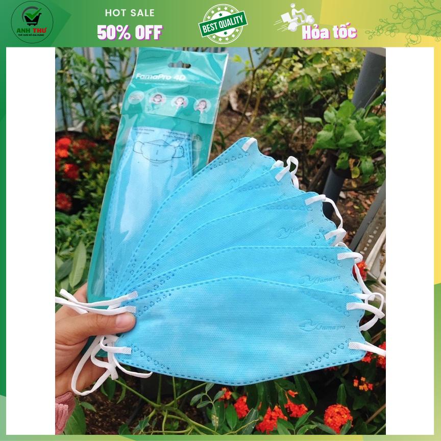Túi 10 cái Khẩu Trang Cao Cấp Chính Hãng 4D Famapro Nam Anh