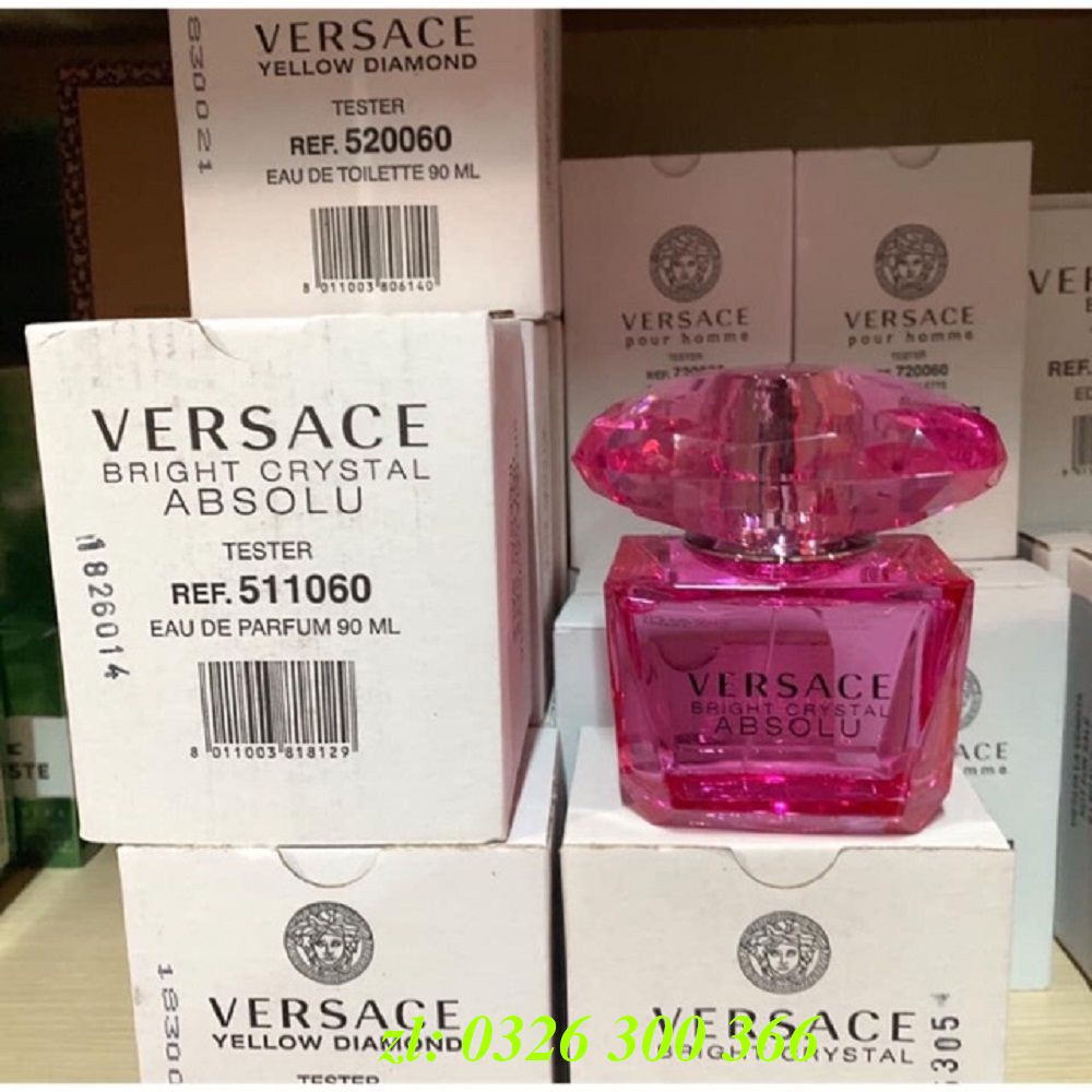 Nước Hoa Nữ 90Ml Tester Versace Bright Crystal Absolu Chính Hãng.