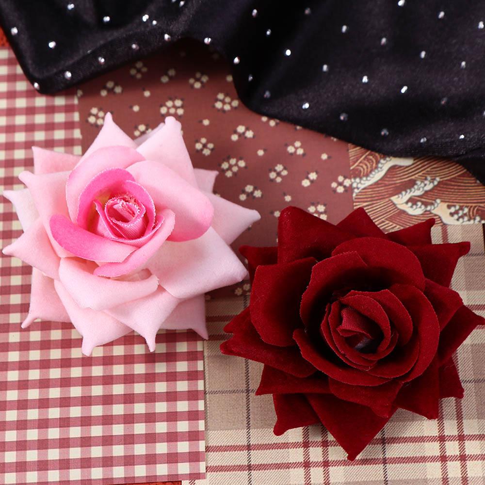 Kẹp Tóc Nữ Hình Hoa Hồng Lớn Phong Cách Punk Vintage