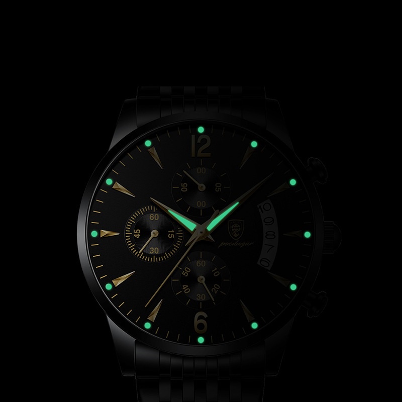 Đồng Hồ Nam Chính Hãng P0EDAGAR Dây Da Cao Cấp Phong Cách Thời Trang Sang Trọng, Có Lịch Ngày Đẹp Giá Rẻ