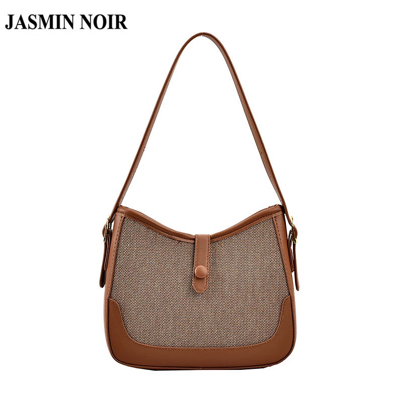 Túi Xách JASMIN NOIR Đeo Chéo Chất Liệu Da PU Hình Bán Nguyệt Và Cho Nữ