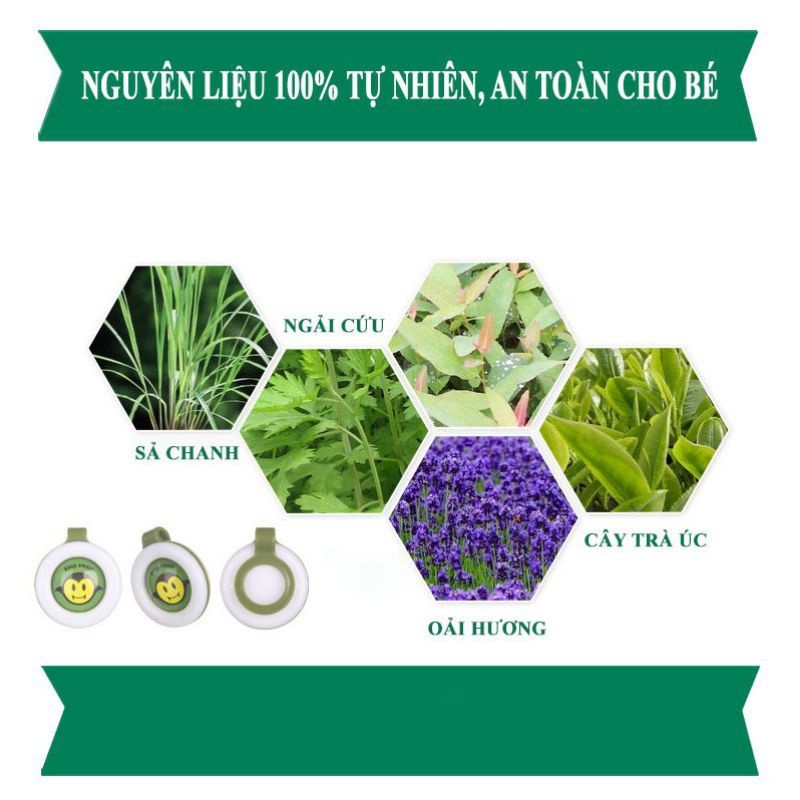 KẸP TINH DẦU CHỐNG MUỖI CHO BÉ