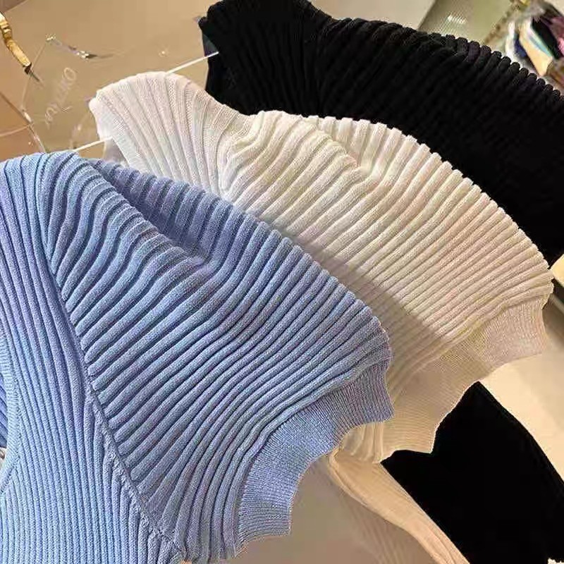 Áo tay phồng cổ tròn forgirl kiểu dáng crop