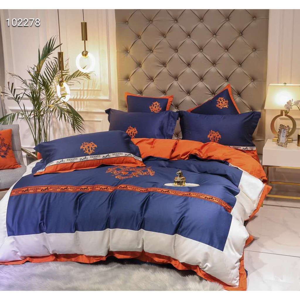 Bộ chăn ga gối lụa 6 món 80s mềm mịn giá rẻ