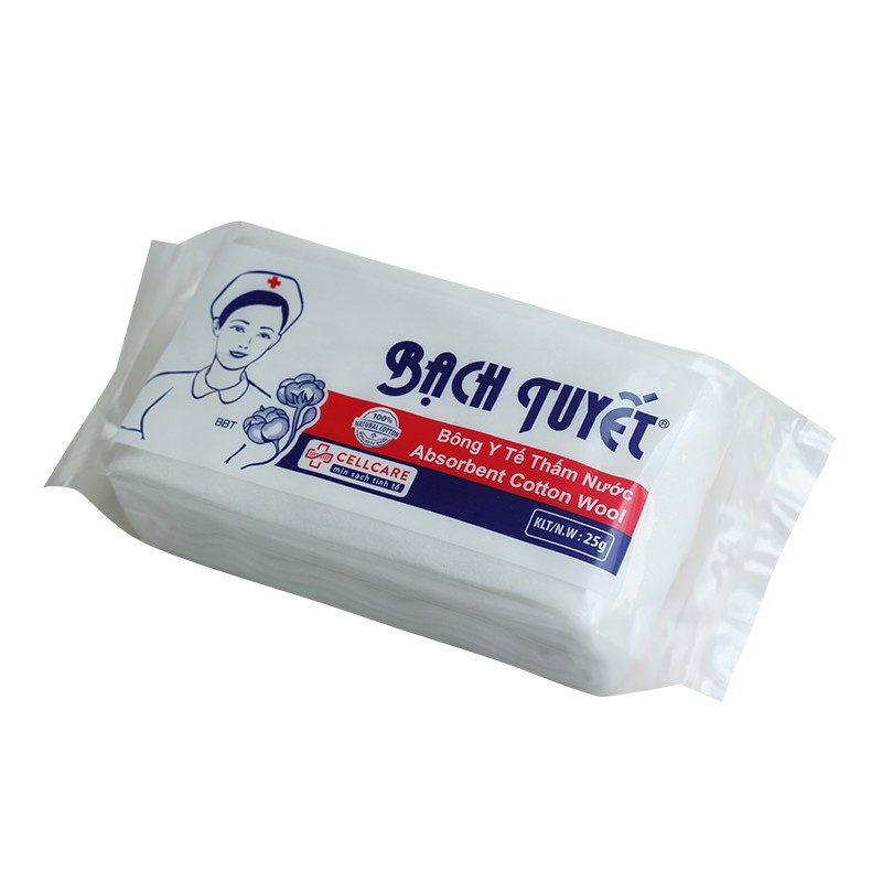 Bông Gòn Y Tế Bạch Tuyết - gói 25g