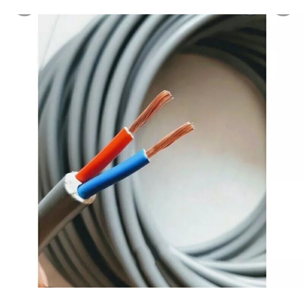 Dây điện đôi bọc xám DAPHACO lỗi đồng 100%, dây xám bọc tròn, dây FA tiết diện 2 x 1.5 và 2 x 2.5mm