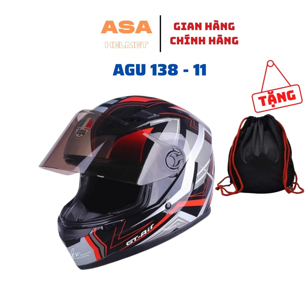 Mũ bảo hiểm AGU 11 Tem GT-Air, nón bảo hiểm đi phượt gọn nhẹ thể thao chỉ 1050g - ASA HELMETS