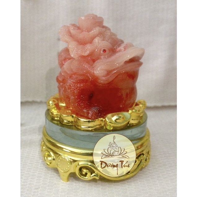 Thiềm Thừ (Cóc Ba Chân) Cõng Cải Đế Kiếng Xoay Cao 16cm