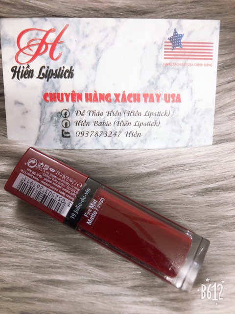 Son Bourjois Velvet 19 của Pháp- Hàng Mỹ xách tay