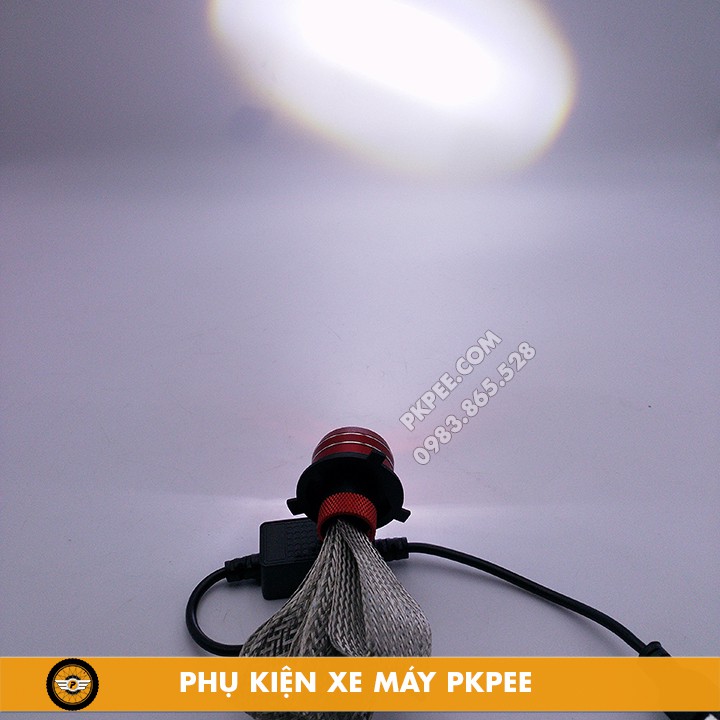 Đèn Pha Led Bi Cầu Mini Mẫu Ruby 2 Chế Độ Cos Vàng Pha Trắng