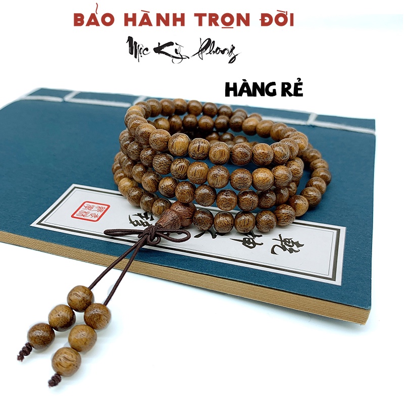 Vòng Trầm 6mm Màu Nâu Bóng Phổ Thông 108 Hạt