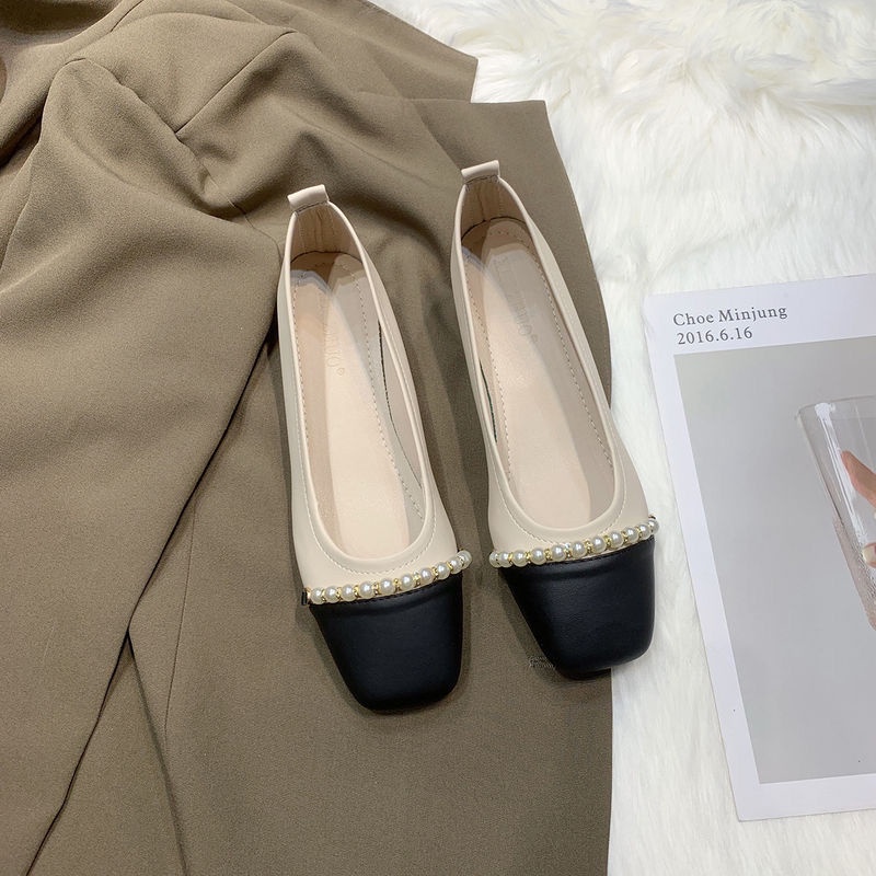 Giày Lười Đính Nơ Phong Cách Retro Hàn Quốc Cho Nữ