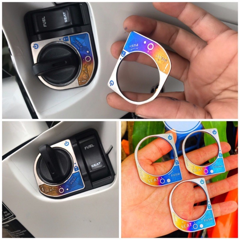 Ốp ổ khoá titan sh 2016-2021