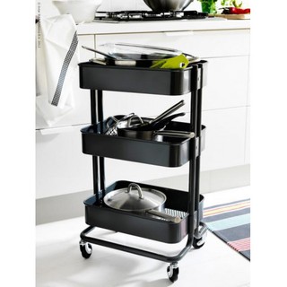 Xe kệ đẩy 3 tầng RÅSKOG IKEA - Đen