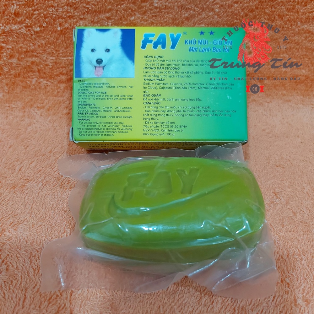 Xà Bông cục Fay 2 Sao  Khử Mùi , dành cho chó mèo