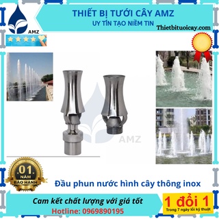 Đầu phun nước hình cây thông phi 27mm inox