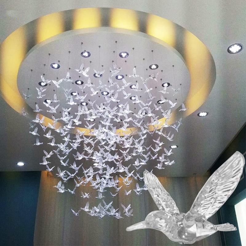 Mặt Dây Chuyền Bằng Acrylic Trong Suốt Hình Chim Ruồi / Chim Ruồi Độc Đáo Trang Trí Trần Nhà / Tiệc Cưới