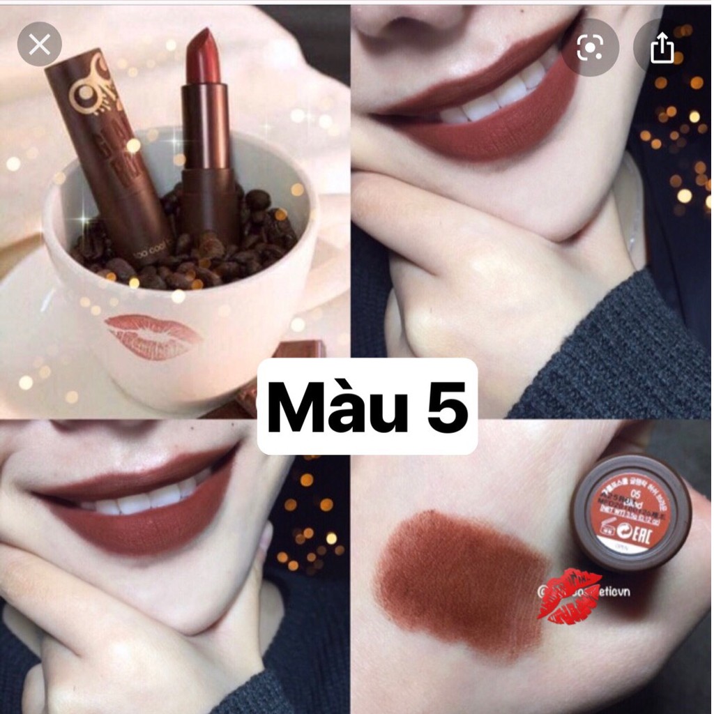 SON THỎI LÌ TOO COOL FOR SCHOOL GLAM ROCK HUSH BROWN VELVET MATTE LIPSTICK