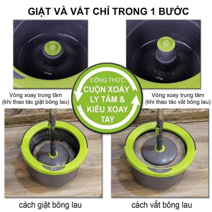 Cây Lau Nhà Xoay tay Mini Ettom Lock&Lock [ETM498]