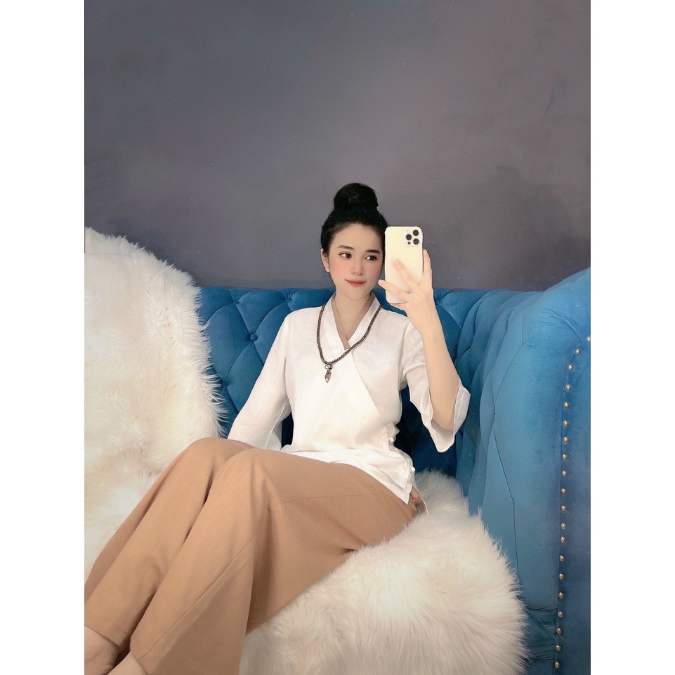 Đồ Lam Đi Chùa # Bộ Linen 2 lớp# Quần Áo Nữ Cao Cấp