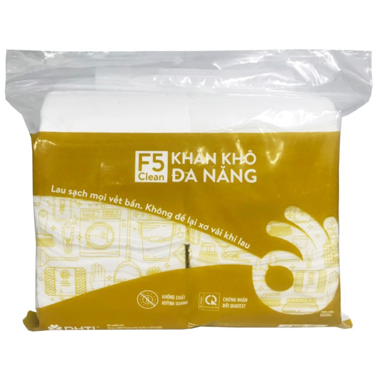 Khăn khô đa năng cho bé F5 CLEAN 500g, giấy vải khô đa năng siêu thấm - Monnie Kids