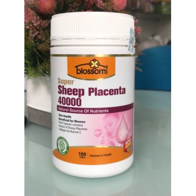 Viên Uống Đẹp Da Nhau Thai Cừu Thế Hệ Mới Blossom Super Sheep Placenta 40000 100V (Placenta-Collagen-Vitamin C)