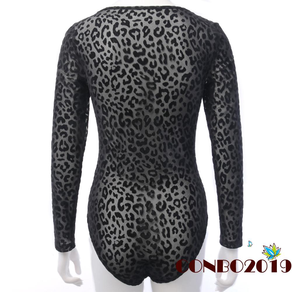 Áo liền quần họa tiết da báo thời trang quyến rũ cho nữ