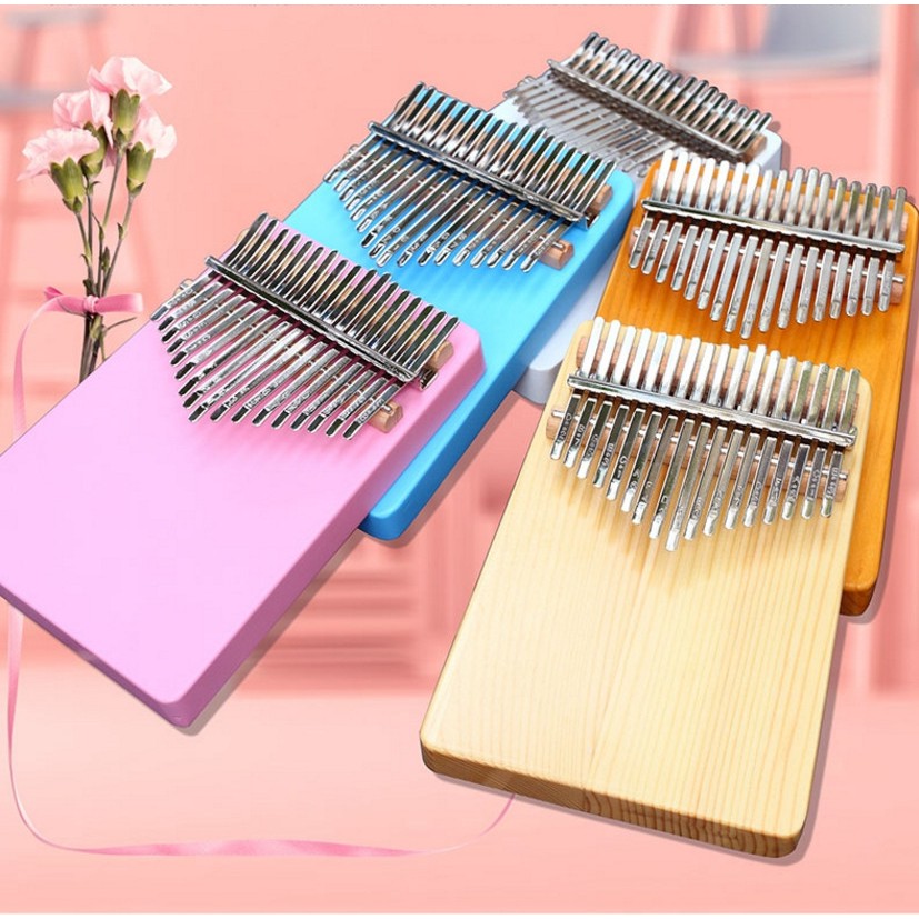 Đàn Kalimba 17 phím gỗ nguyên khối Mahagony MI9KLIM 3 màu sắc tươi sáng