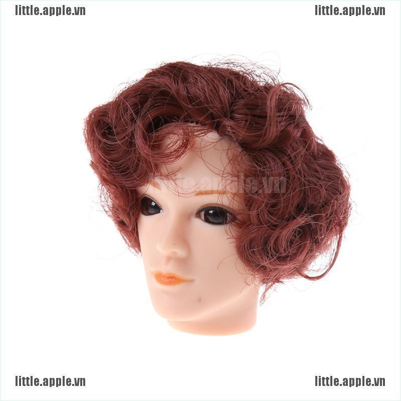 [Little] 3D Eyes Doll Head With Hair For Barbie Boyfriend Ken Male Heads Toy Accessories [VN]