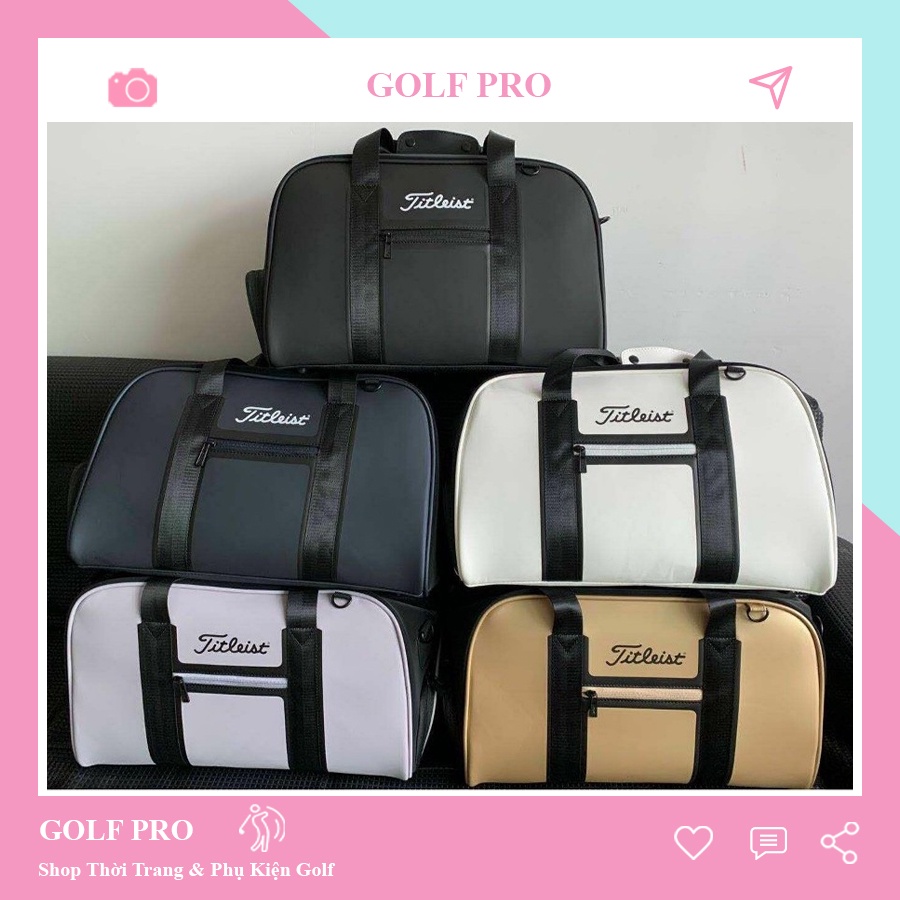 Túi đựng quần áo và giày golf bag Titleist thể thao da PU cao cấp đựng phụ kiện cá nhân tiện lợi TD020