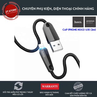 Cáp sạc iphone hoco u35 tự ngắt khi đầy - chinh hãng bảo hành 6 tháng