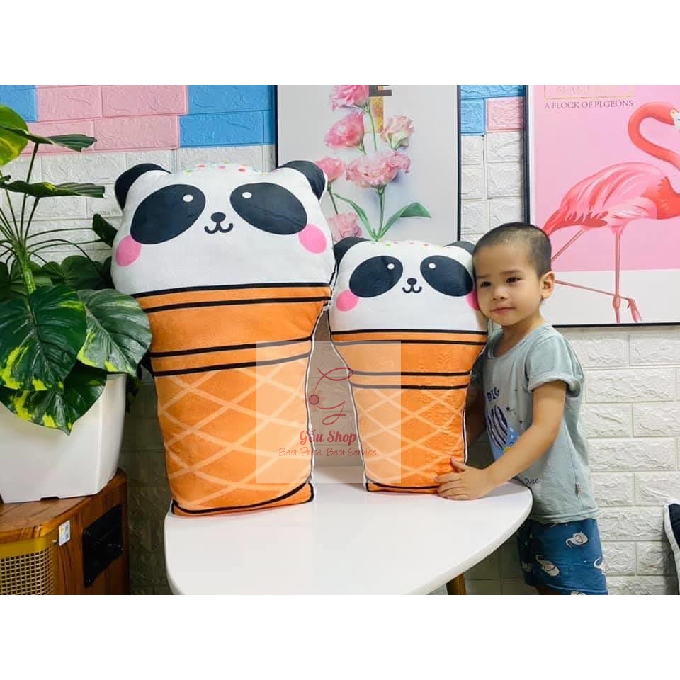 🐼Gối Handmade 🐼 Gối Ôm Gấu Panda Ngộ Nghĩnh Nhồi Bông Cao Cấp