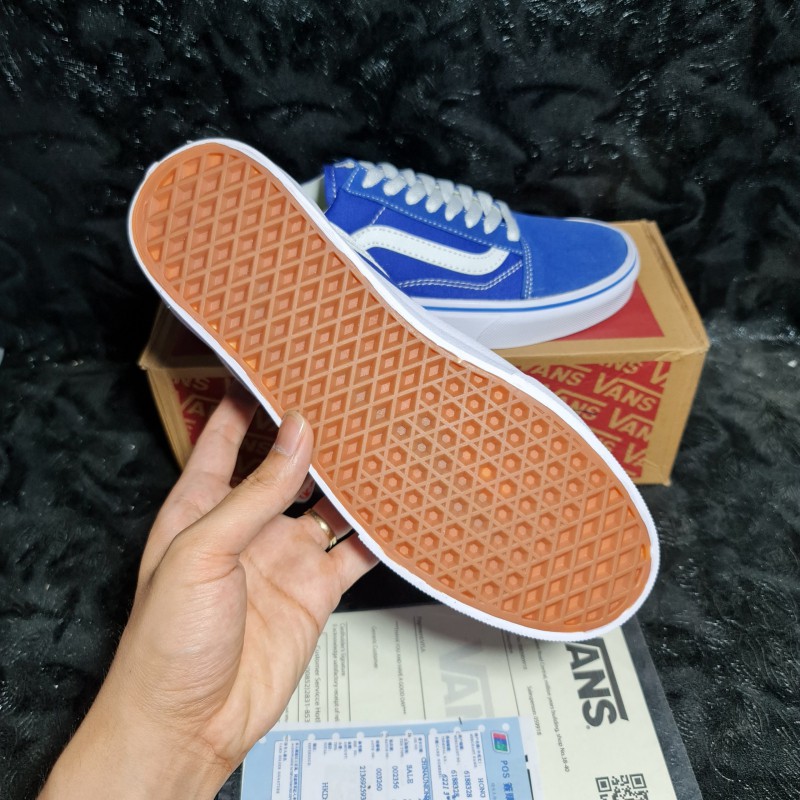 📸Ảnh Thật + Có sẵn📦 Giày Vans Old Skool Xanh Sọc Trắng || Vans Old Skool Blue White