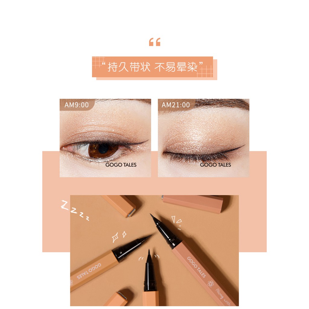 [GOGO TALES]Kẻ mắt GOGO TALES chống nước sắc nét siêu mảnh Slender Beckoning Eyeliner  3 màu GT211 | BigBuy360 - bigbuy360.vn