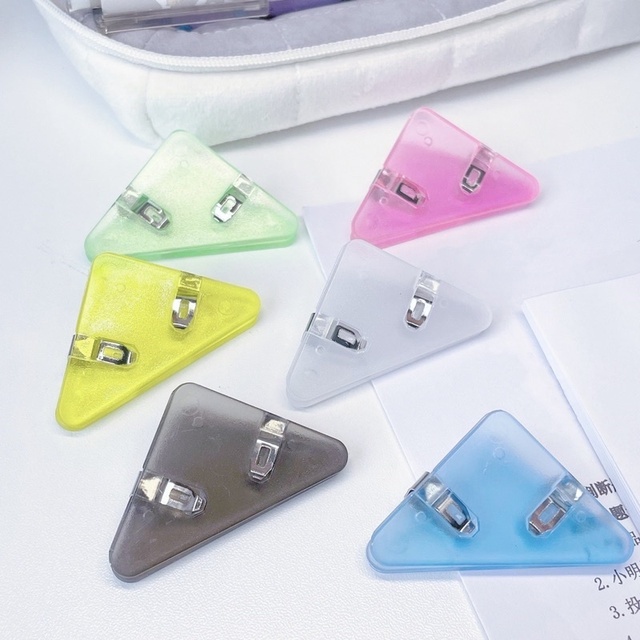 Mới Set 10 Kẹp Giấy Ghi Chú Hình Tam Giác Nhiều Màu Trong Suốt Sắp Xếp Gọn Gàng Cho Văn Phòng / Trường Học