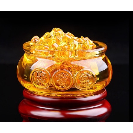 Bát Thỏi Vàng Thủy Tinh Phale Kim Nguyên bảo - Bát Tụ Bảo - Túi Thỏi Vàng Pha Lê