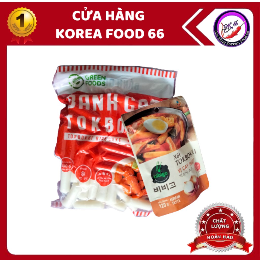 Combo Bánh Gạo Truyền Thống 500g Và Sốt Tokbokki Bibigo [Chỉ Giao Trong HCM]