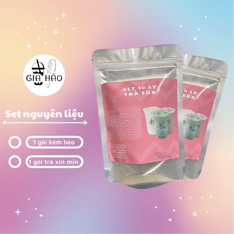 SET NGUYÊN LIỆU TRÀ SỮA [KHÔNG TRÂN CHÂU] PHÚC LONG - THÁI XANH - GẠO RANG - [10-30LY]