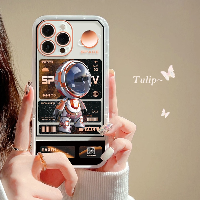 Ốp Điện Thoại TPU Trong Suốt Họa Tiết Phi Hành Gia Cho IPhone 11 13 12 Pro Max X XR XS 8 7 Plus 6 6S 7 SE 2020