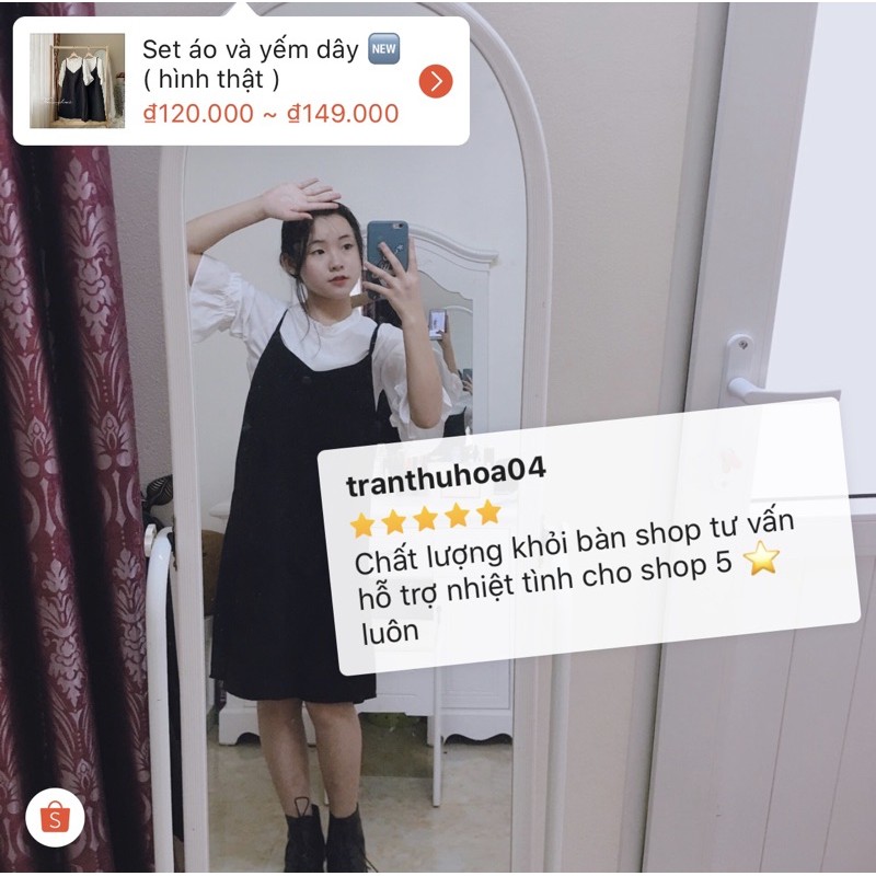 Set áo và yếm dây ( hình thật )
