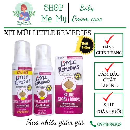 XỊT MŨI VÔ TRÙNG, KHÁNG KHUẨN, TIÊU TAN ĐỜM LITTLE REMEDIES