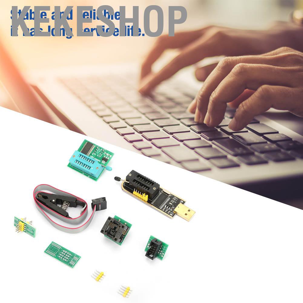 Kekeshop CH341A USB Programmer + SOP8 Test Clip 1.8V Adapter to DIP8 Converter Module