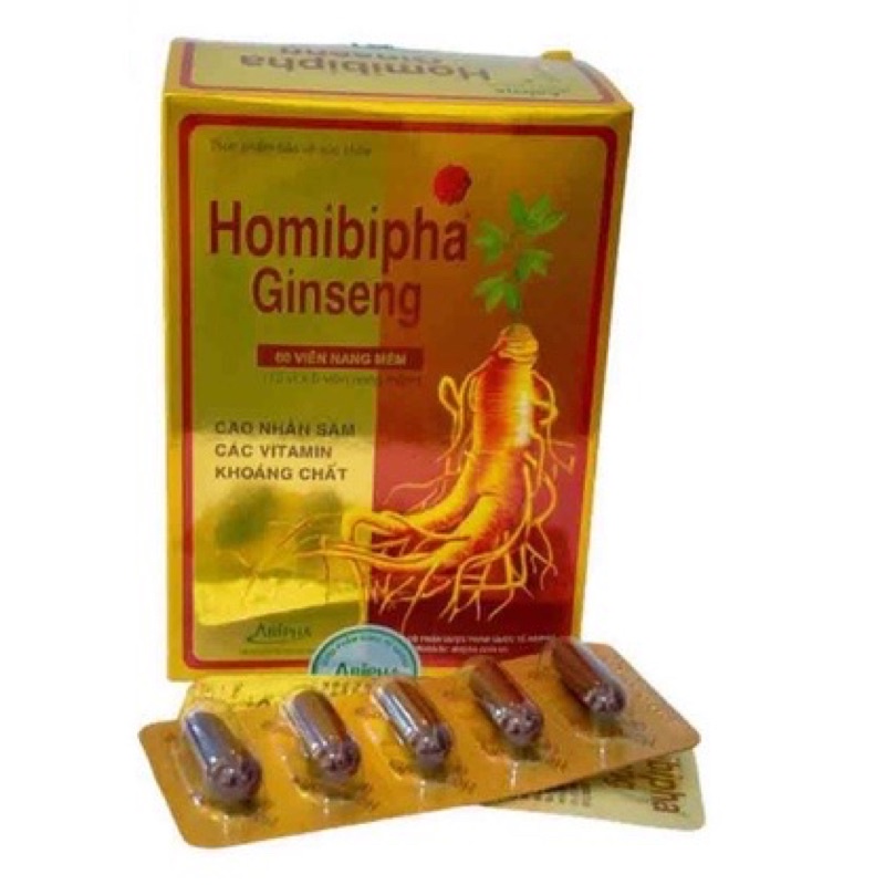 Homibipha Ginseng Viên uống Bổ Sung Vitamin và Khoáng Chất