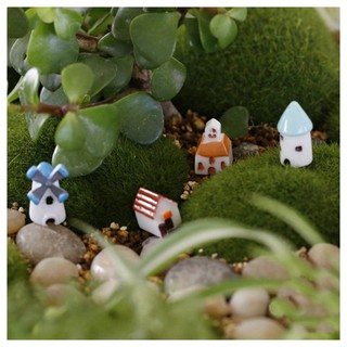 Nhà Nhỏ Làm Tiểu Cảnh Trang Trí Bể Cá, Chậu Cây Cảnh, Terrarium, Sen Đá, Xương Rồng