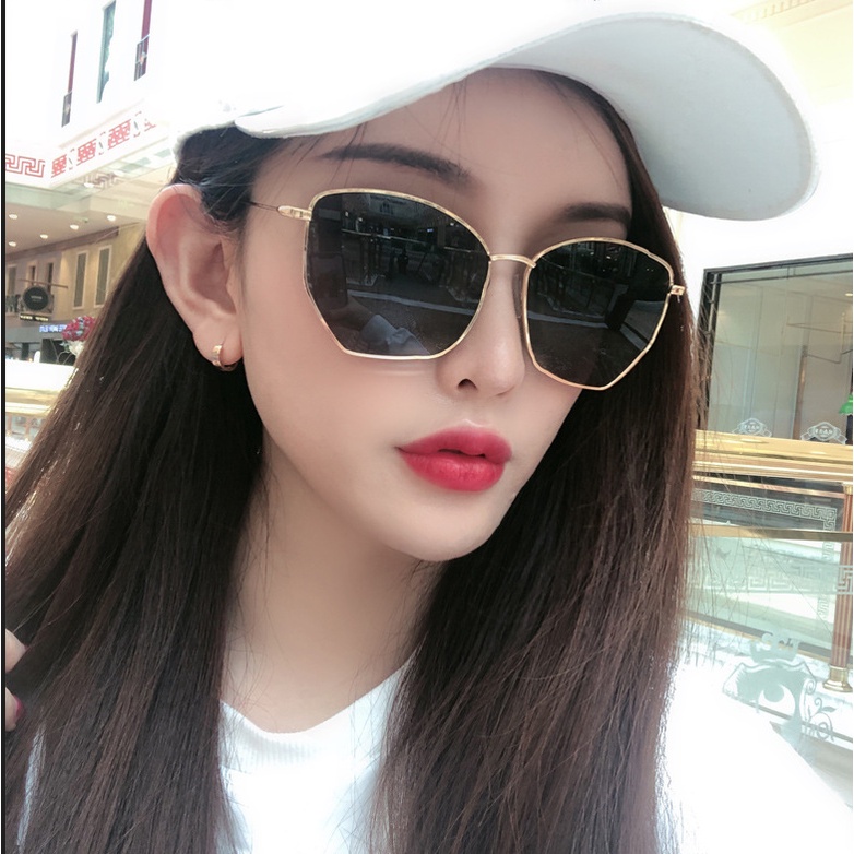 Kính mát thời trang mắt kính chống ánh sáng xanh gọng kim loại cao cấp