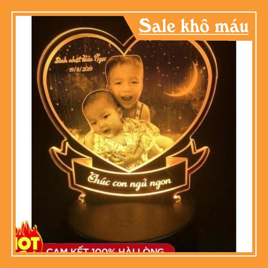 [SHOP UY TÍN] [HÀNG ĐỘC] Đèn LED 3D Khắc Hình Theo Yêu Cầu, Đèn led 3d, Quà valentine