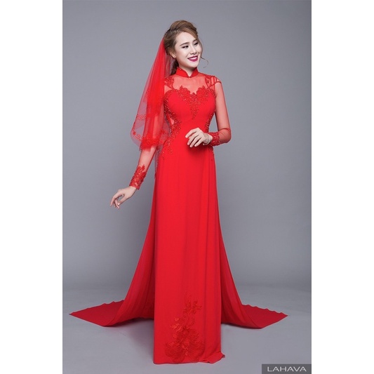 voan cô dâu phối ren xinh