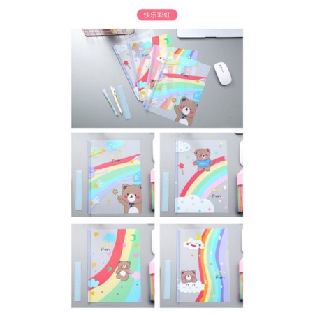 Bìa lá gài cây in hình dễ thương cỡ giấy A4